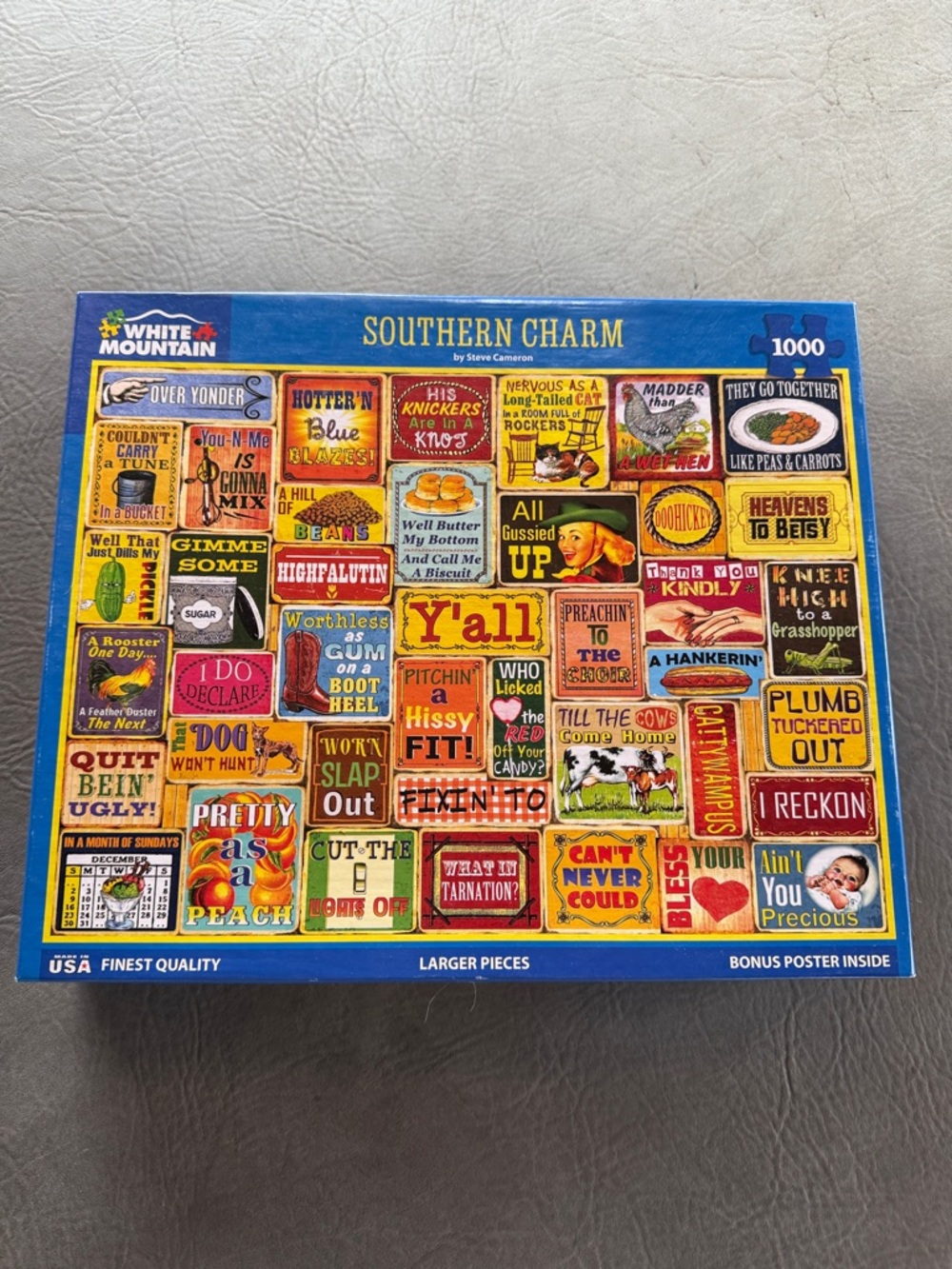 White Mountain Southern Charm Puzzle - Bright Multicolor Vintage Signs